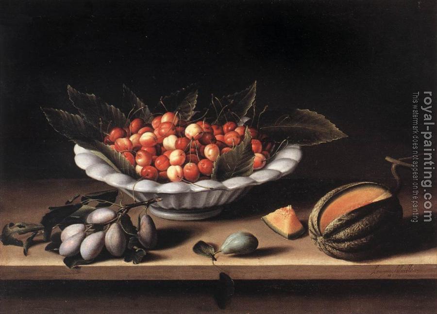 Louise Moillon : Cup of Cherries and Melon